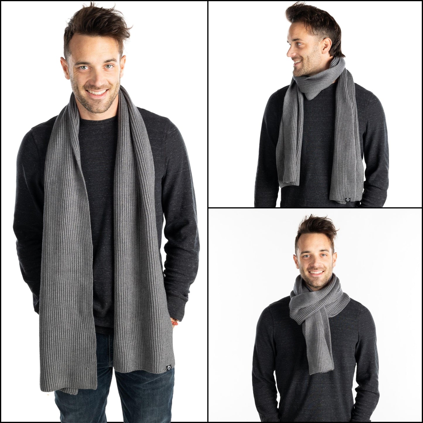 Ribbed Knit Buttery Soft Scarf by Funky Junque