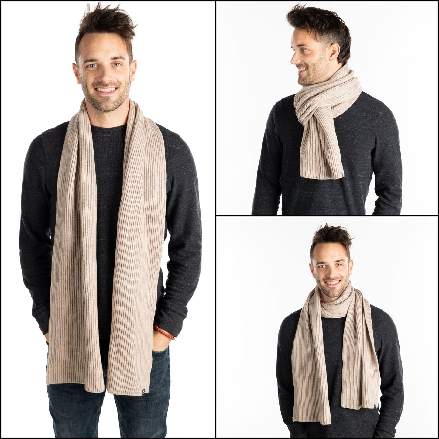 Ribbed Knit Buttery Soft Scarf by Funky Junque