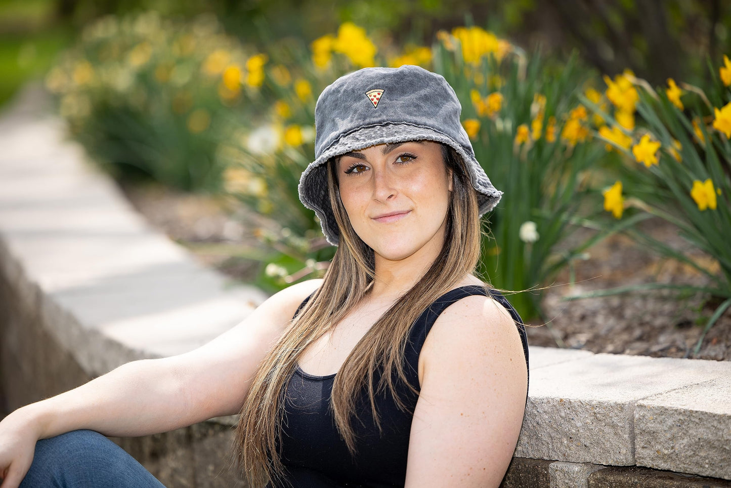 Embroidered Bucket Hat by Funky Junque