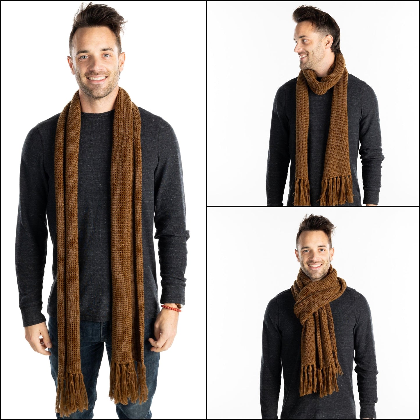 Waffle Knit Scarf by Funky Junque