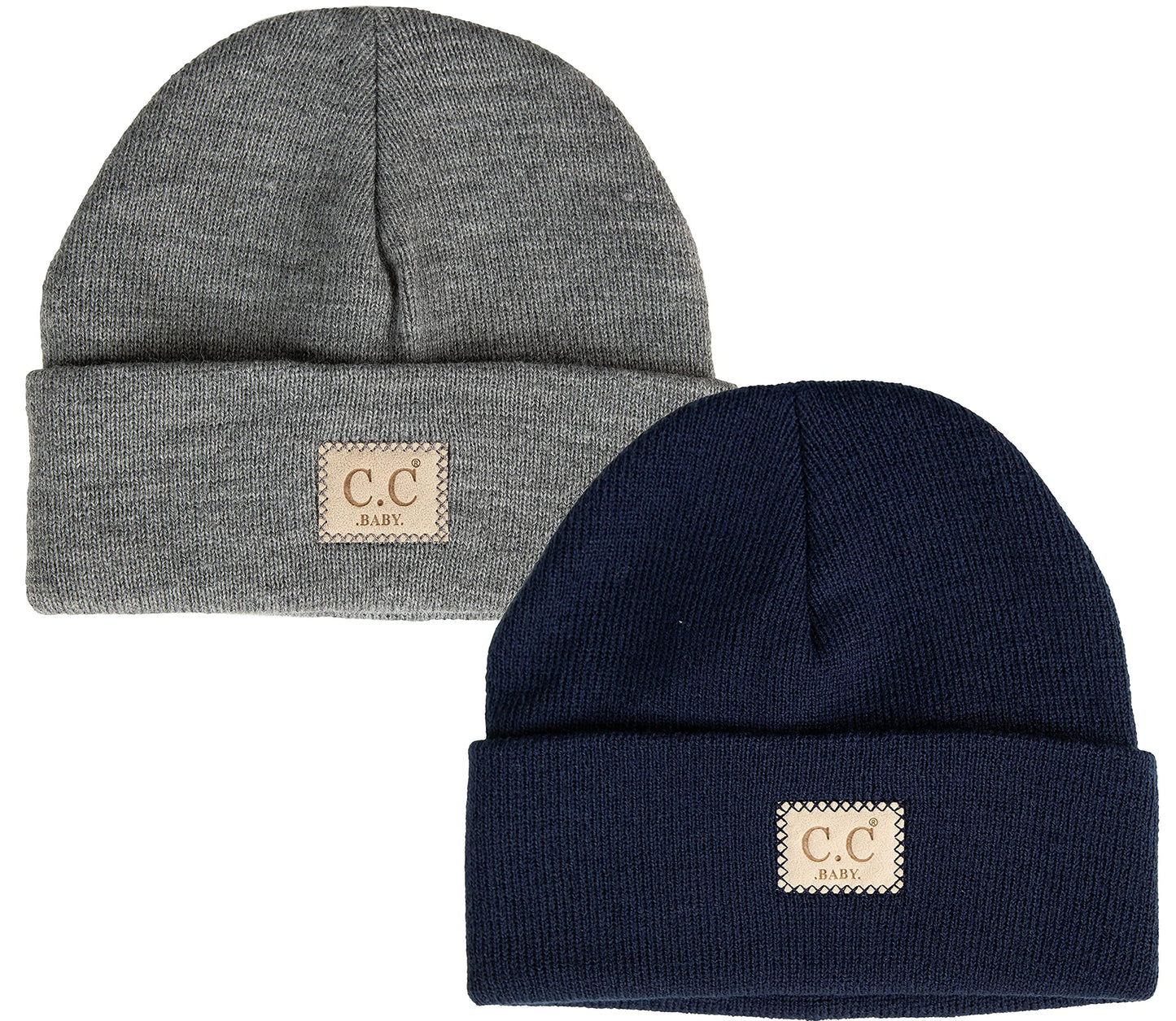 Suede Patch Baby Beanie by Funky Junque