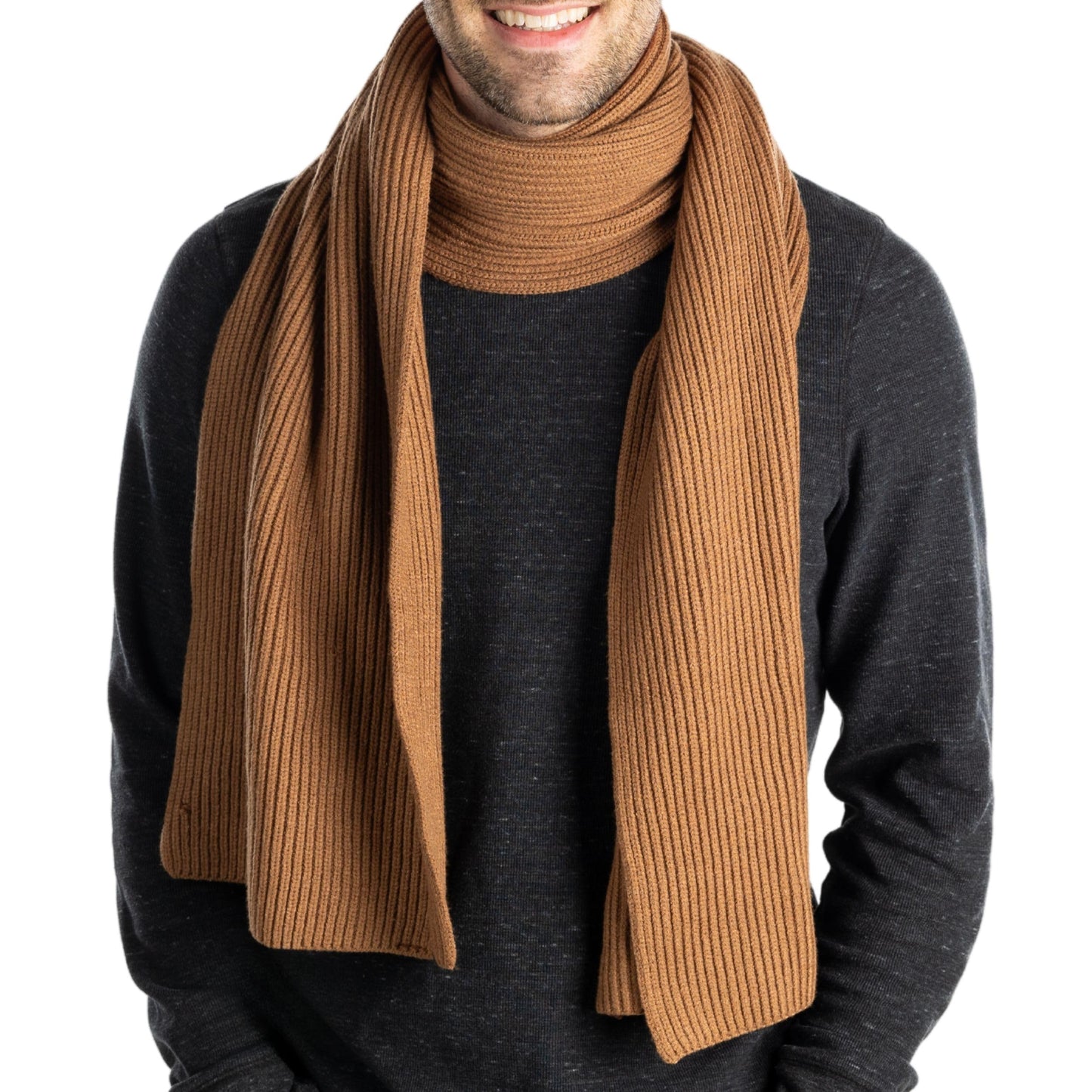 Ribbed Knit Buttery Soft Scarf by Funky Junque