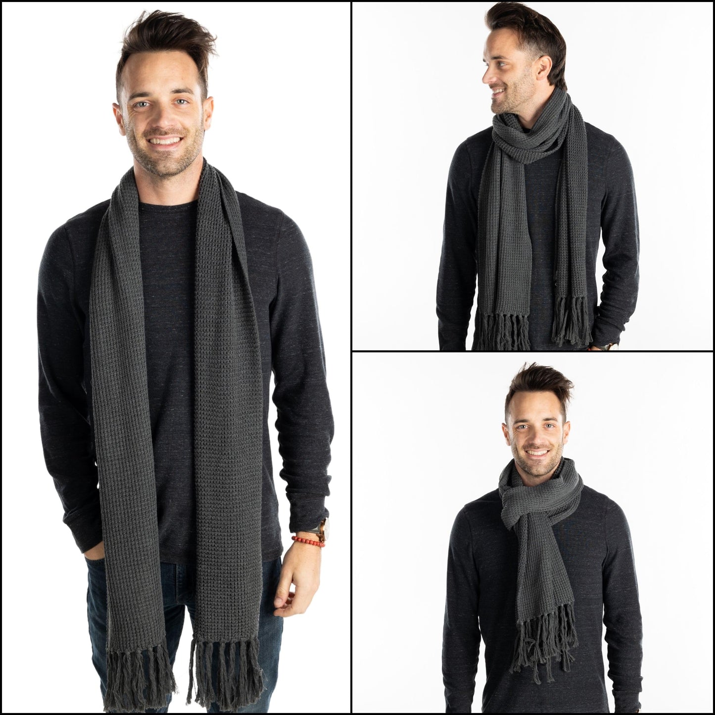 Waffle Knit Scarf by Funky Junque