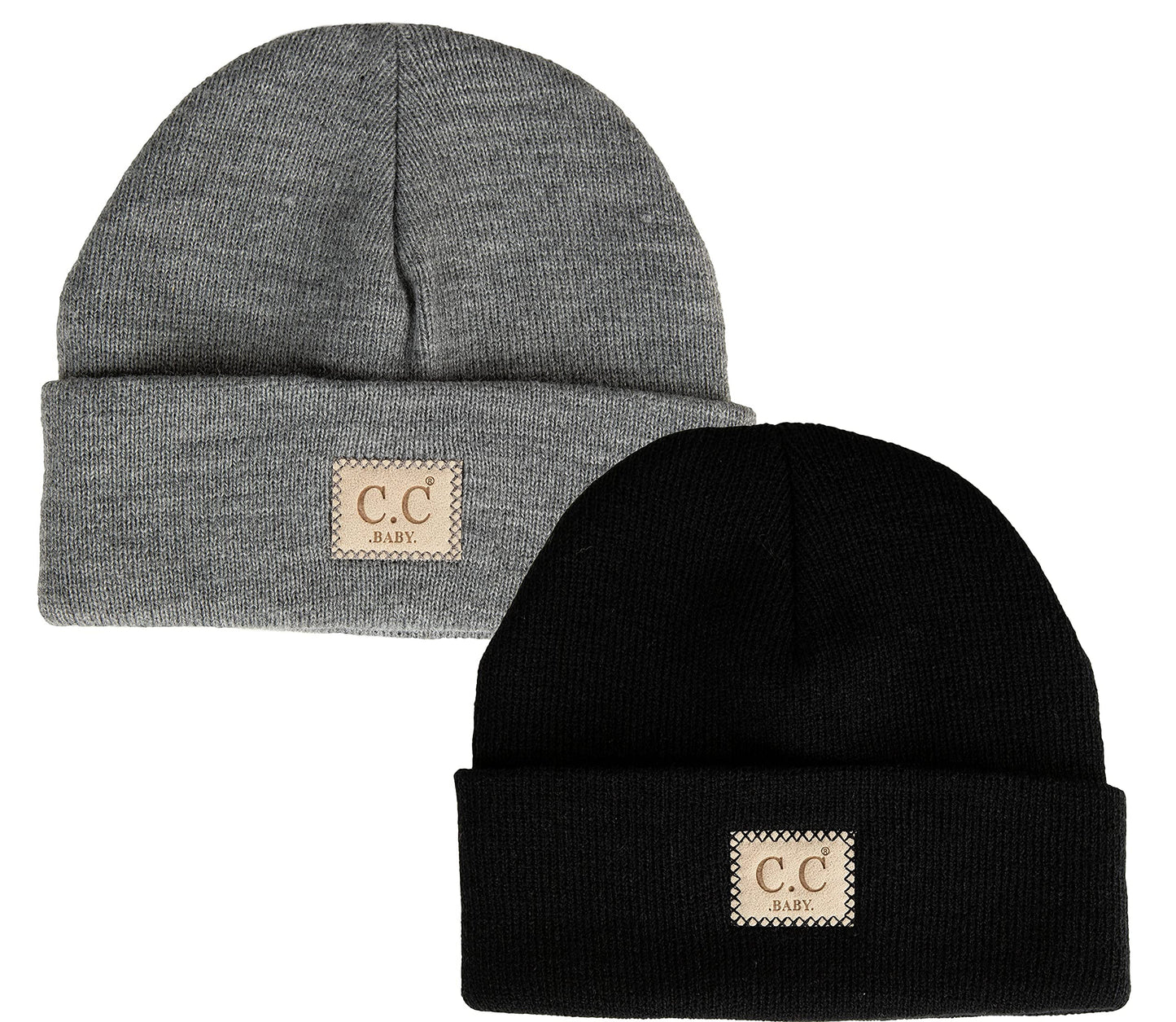 Suede Patch Baby Beanie by Funky Junque