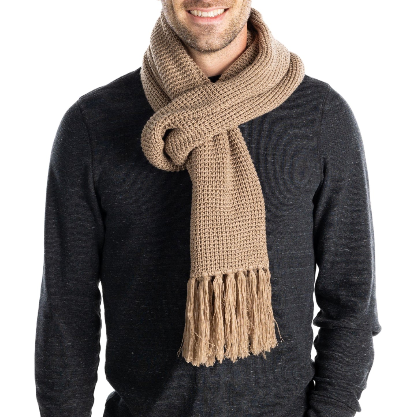 Waffle Knit Scarf by Funky Junque