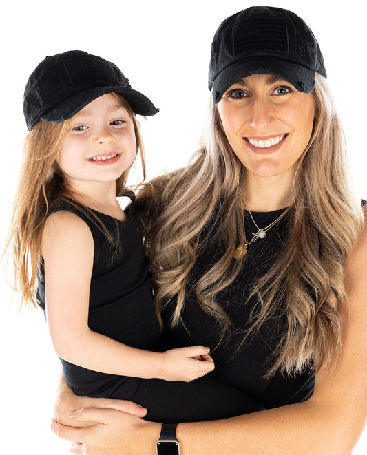 Funky Junque Mommy and Me Unconstructed Embroidered Baseball Hat