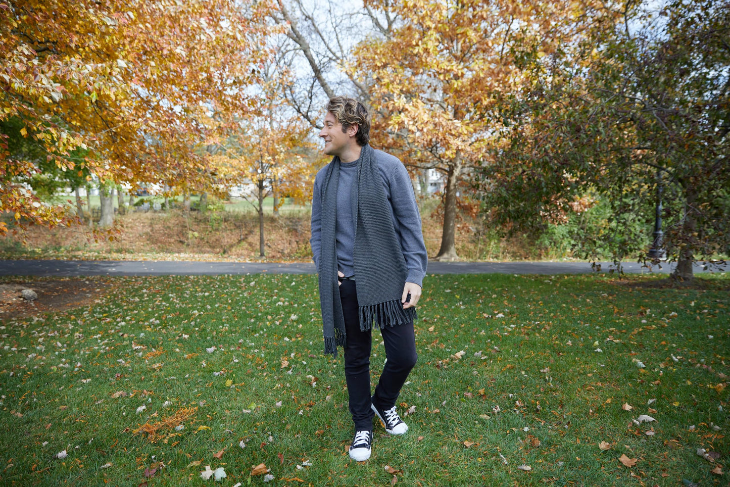 Waffle Knit Scarf by Funky Junque