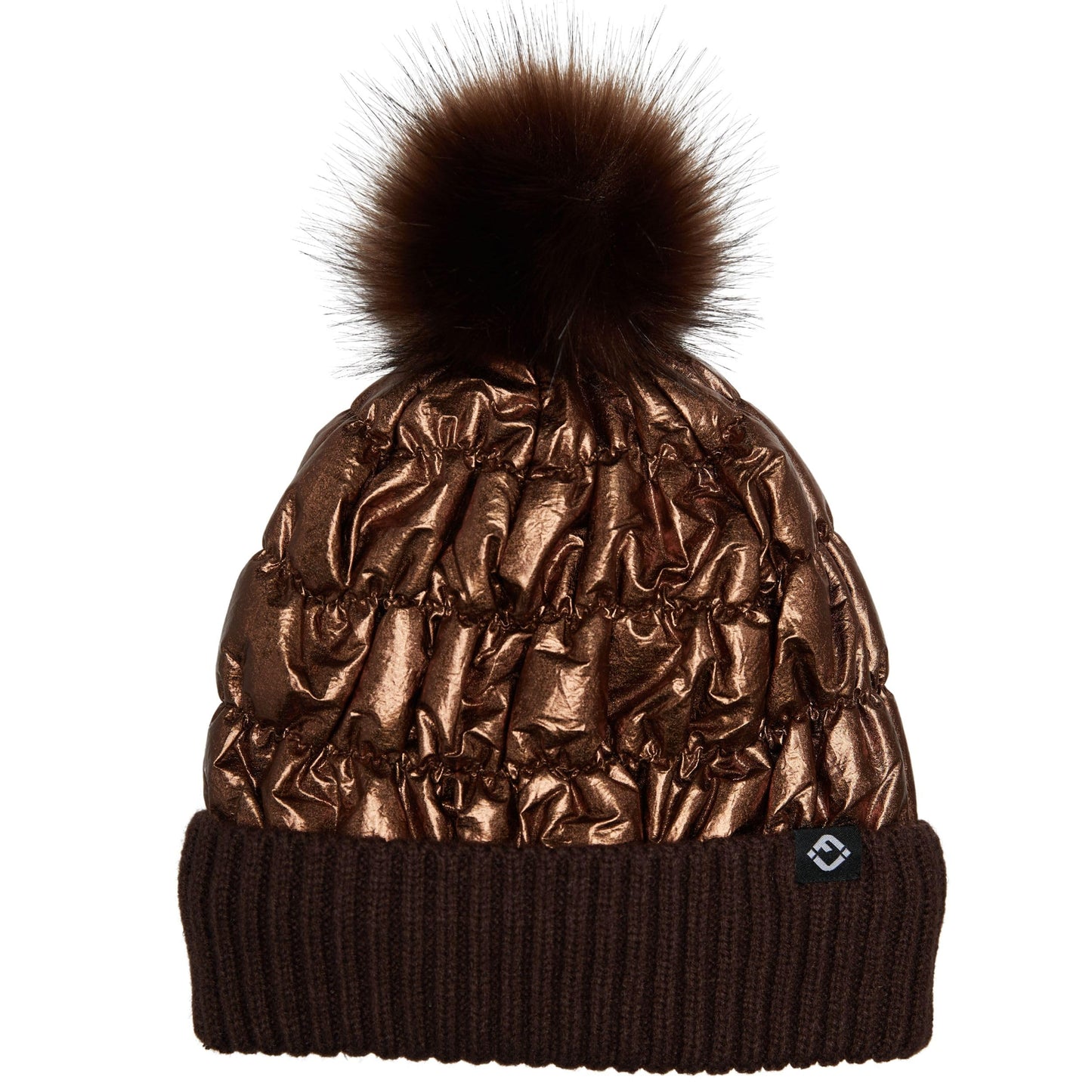 Puffer Beanie Faux Fur Pom by Funky Junque