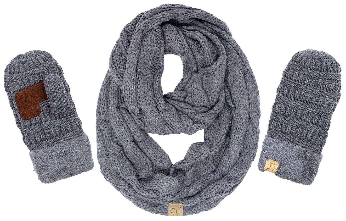 Kids Scarf & Mitten Matching Set by Funky Junque