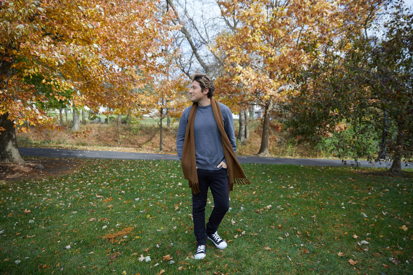 Waffle Knit Scarf by Funky Junque