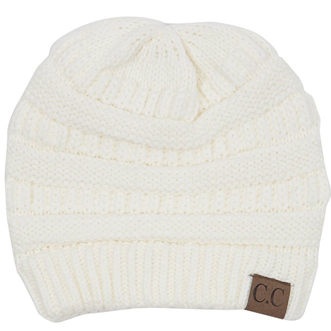 Classic Ribbed Cable Knit Beanie