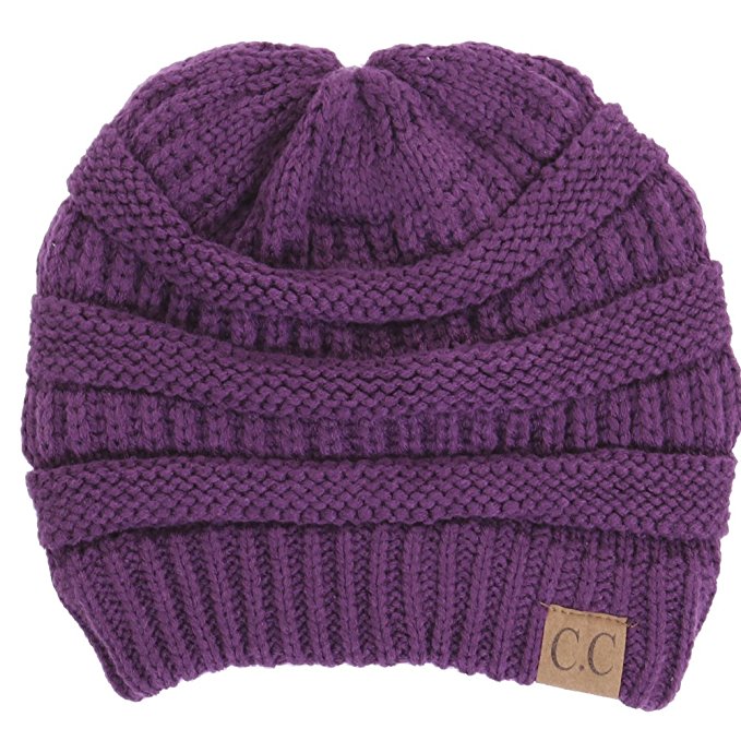 Classic Ribbed Cable Knit Beanie