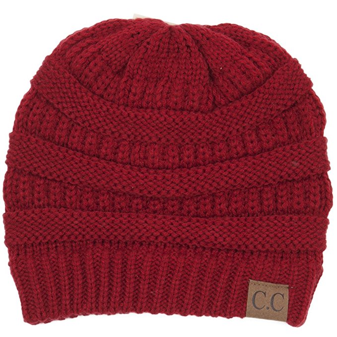Classic Ribbed Cable Knit Beanie