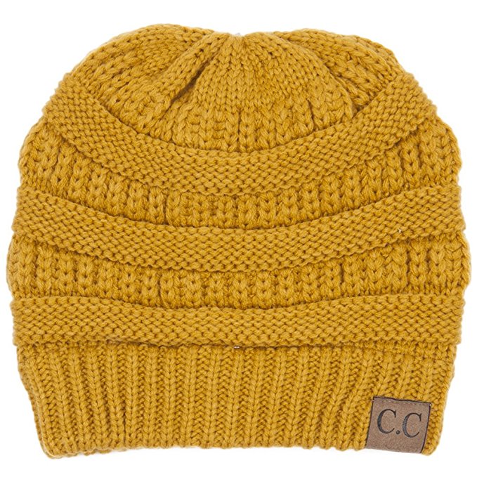 Classic Ribbed Cable Knit Beanie