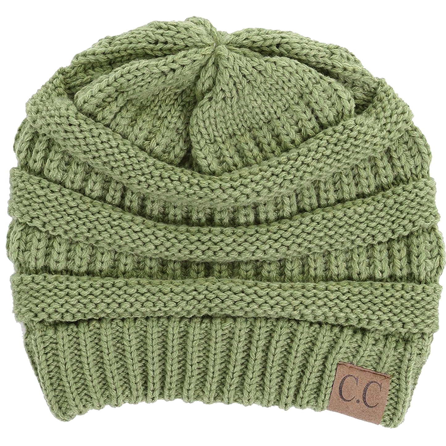 Classic Ribbed Cable Knit Beanie