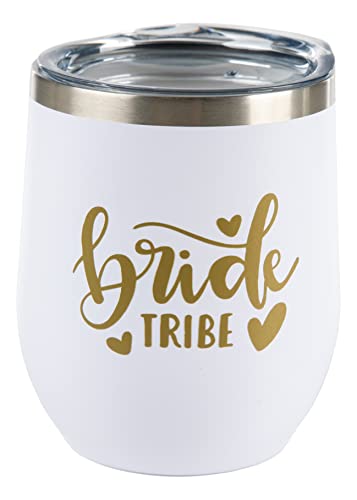 Bridal Stainless Steel 12 Oz. Wine Tumblers by Funky Junque