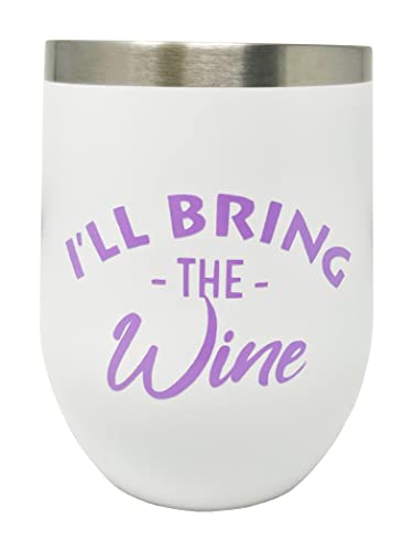 I'll Bring The Stainless Steel Wine Tumblers by Funky Junque