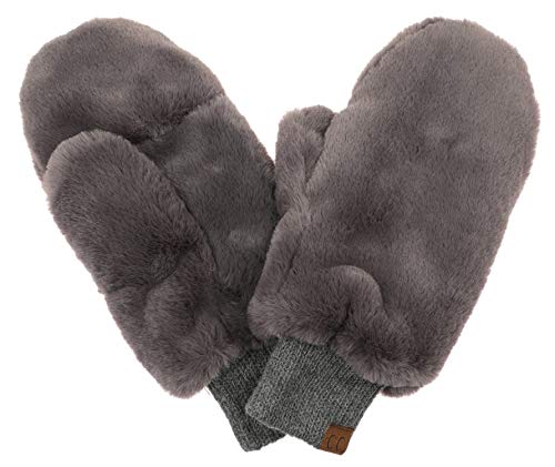 Faux Fur Convertible Mittens by Funky Junque