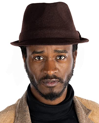 Short Brim Wool Fedora by Funky Junque
