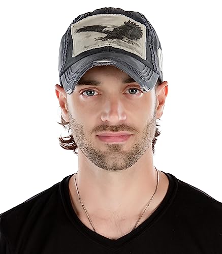 Eagle Distressed Baseball Cap by Funky Junque