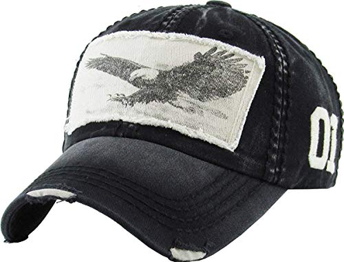 Eagle Distressed Baseball Cap by Funky Junque