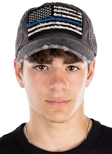 American Flag Distressed Baseball Cap by Funky Junque