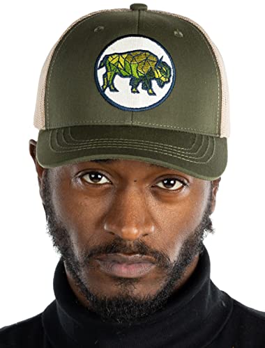 Buffalo Geometric Mesh Trucker Hat by Funky Junque