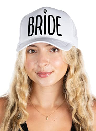 Bride & Groom Trucker Hats by Funky Junque