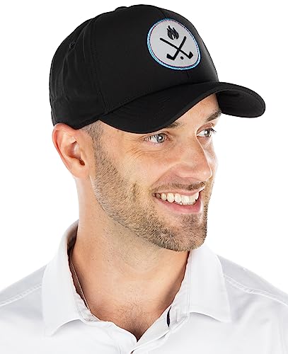 Cross Golf Clubs Six Panel Performance Golf Hats by Funky Junque