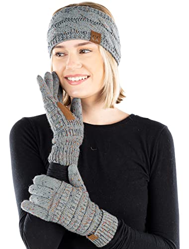 Lined Headband & Gloves Matching Set by Funky Junque