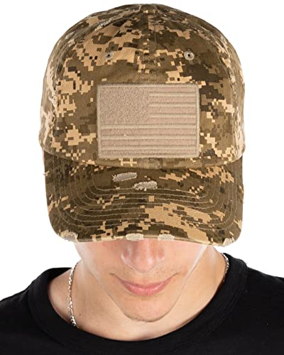 American Flag Distressed Baseball Cap by Funky Junque