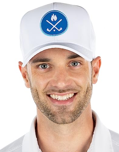 Cross Golf Clubs Six Panel Performance Golf Hats by Funky Junque