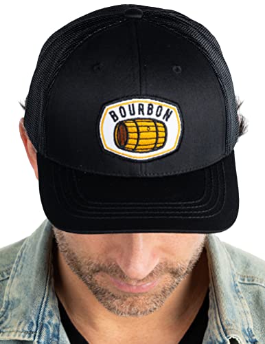 Bourbon & Whiskey Mesh Trucker Hat by Funky Junque