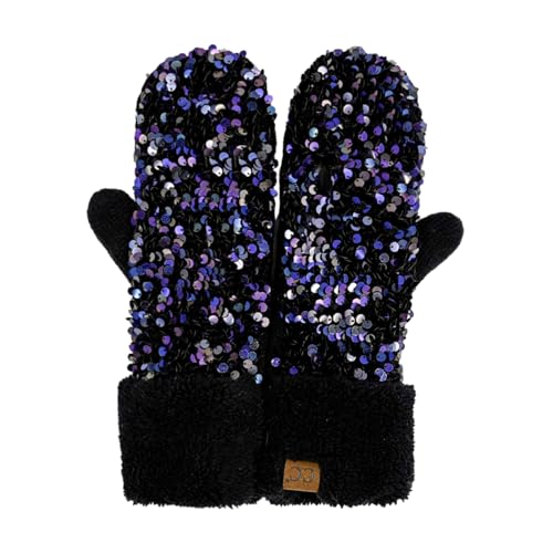 Chunky Sequin Lined Mittens by Funky Junque