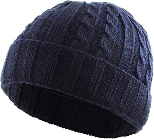 Cable Knit Stretch Beanie by Funky Junque