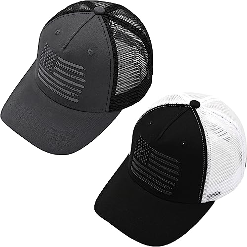 Painted Flag Five Panel Trucker Hat by Funky Junque