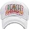 Beach Please Distressed Patch Hat by Funky Junque