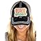 Beach Please Distressed Patch Hat by Funky Junque