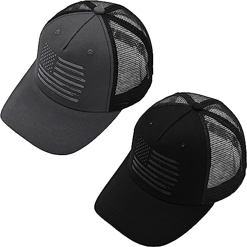 Painted Flag Five Panel Trucker Hat by Funky Junque