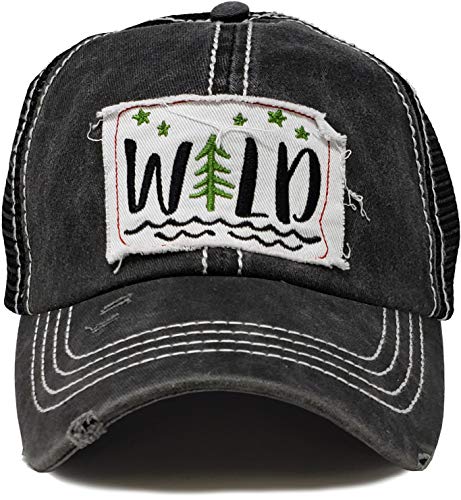 Wild Distressed Vintage Patch Baseball Cap by Funky Junque