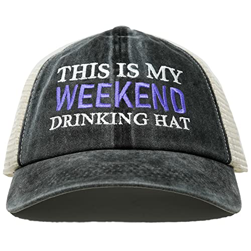 This is My Drinking Hat Cotton Mesh Baseball Cap by Funky Junque