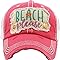 Beach Please Distressed Patch Hat by Funky Junque
