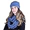 Solid Knit Beanie & Infinity Scarf Matching Set by Funky Junque
