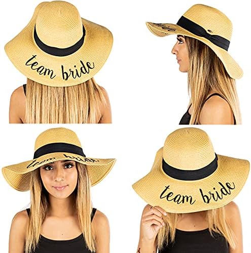 Team Bride Embroidered Sun Hat by Funky Junque