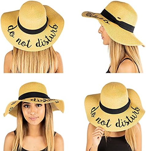 Do Not Disturb Embroidered Sun Hat by Funky Junque