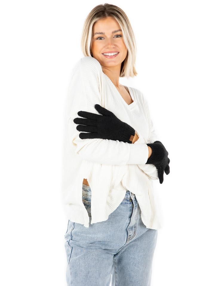 Warm Touchscreen Recycled Yarn Smart Tip Gloves