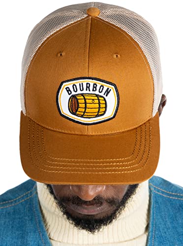 Bourbon & Whiskey Mesh Trucker Hat by Funky Junque
