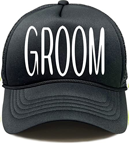 Bride & Groom Trucker Hats by Funky Junque