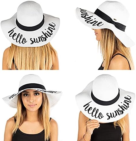 Hello Sunshine Embroidered Sun Hat by Funky Junque