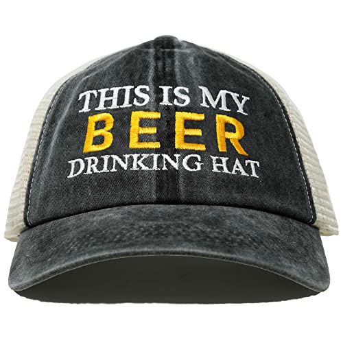 This is My Drinking Hat Cotton Mesh Baseball Cap by Funky Junque